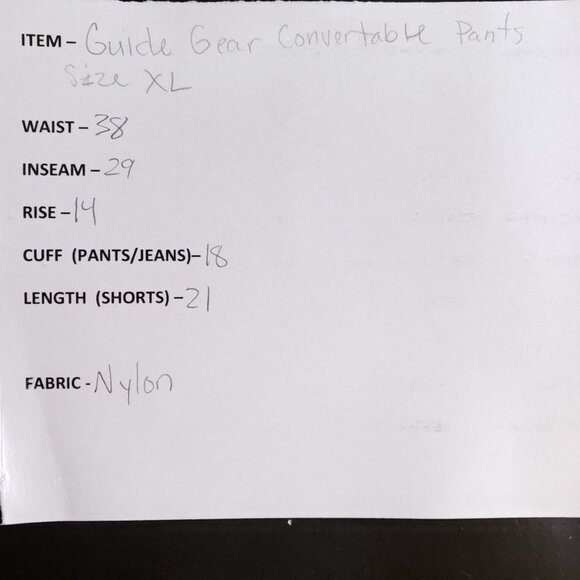 Guide Gear Convertible Pants Men's Size XL Tan - Picture 6 of 7